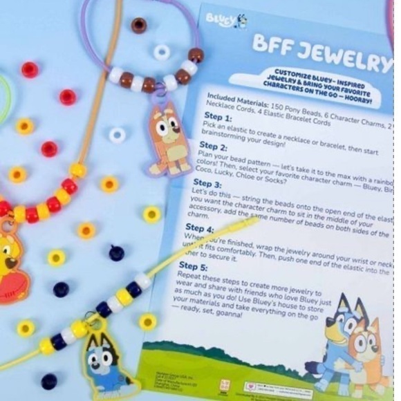 MOOSE Bluey Friendship Jewelry Set With Case - Picture 4 of 15